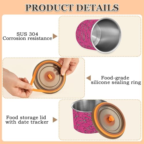 Contenedor de almacenamiento al vacío Qilmy rosa 30oz miniatura 5
