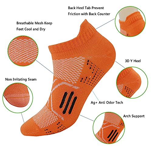 Women Anti Odor Blister Resisting Sweat Wick Low Cut Cotton Sports Running Socks3