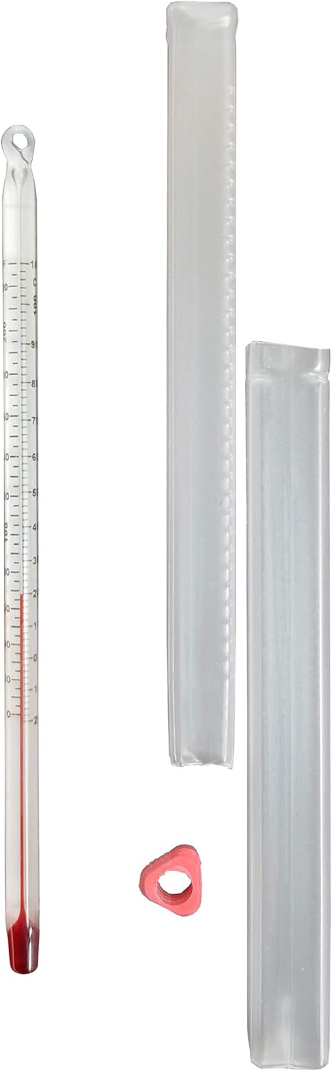 6400-10 Compact Thermometer, White-Backed, Double Scale, Pack of 10