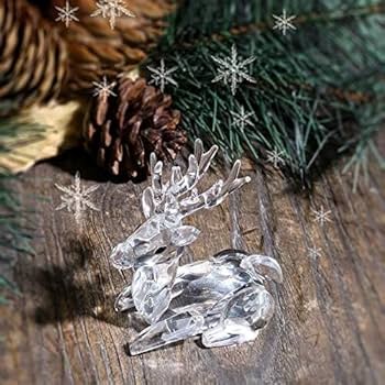 Amazon.co.jp: ガラス細工、家の置物、 鹿小さなマイクロ