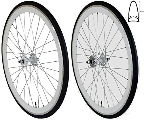 REDONDO 28 Zoll Vorderrad Blau Schwarz Singlespeed Fixie mit Reifen