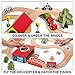 KipiPol Wooden Train Set - 69 Pieces Wooden Train Tracks & Trains for Kids, Toddler Boys and Girls 3,4,5 Years Old and Up– Premium Wood Construction Toys -Fits Thomas, Brio, IKEA, Melissa and Doug