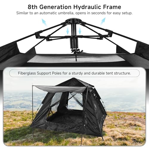 Carpa Lixada Pop-up para 3-4 personas impermeable miniatura 4