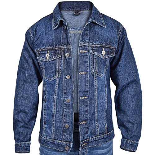 Image of A2Z Mens Jacket Fashion Denim Jacket Jeans Long Sleeves Coat Lightweight Comfortable Mens Small, Medium, Large XL XXL 3XL