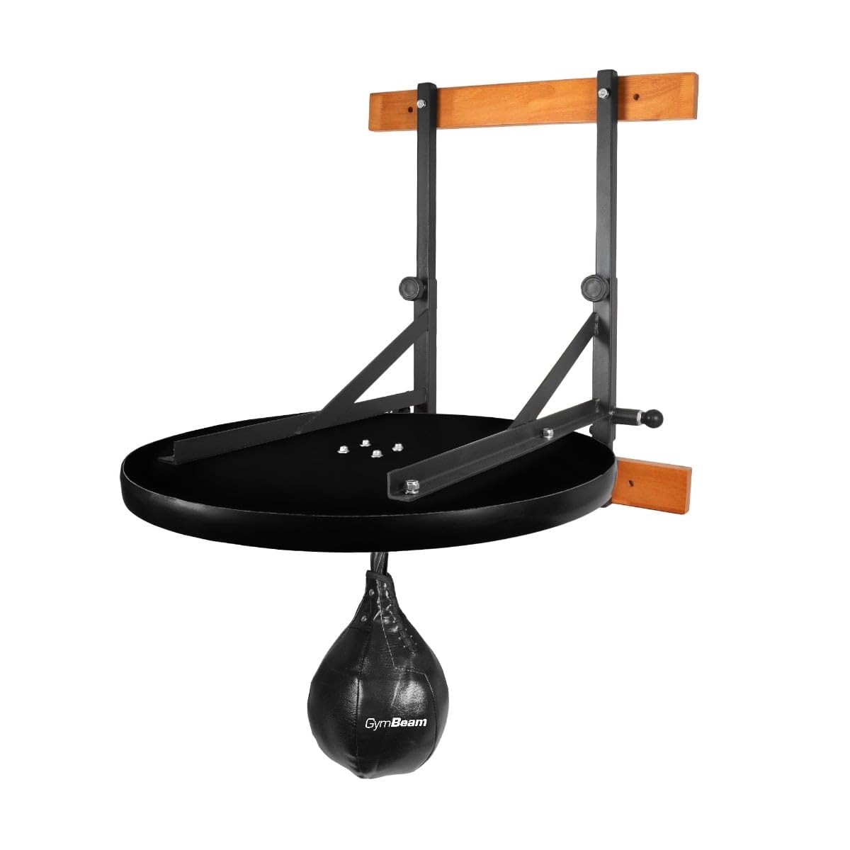 GymBeam Saco de Velocidad Plataforma de Acero y Madera con Altura Ajustable y Montaje en Pared. Ideal para Boxeo, Kickboxing, MMA, gimnasios en casa y gimnasios., Schwarz