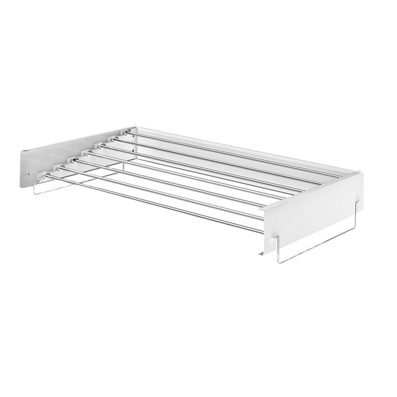 Nucelit Stainless Steel Wall Mounted Shower Organiser Foldable Shelf for Towels and Accessories Clothes Drying Rack Wall Mounted Shelf