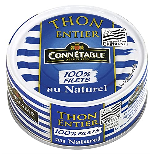 Filets de Thon Albacore de Qualité Supérieure, 100% Naturel - Connetable 15x112g Délicieux Thon en Conserve, Idéal pour Vos Recettes - Retrouvez - Le Lot De 3