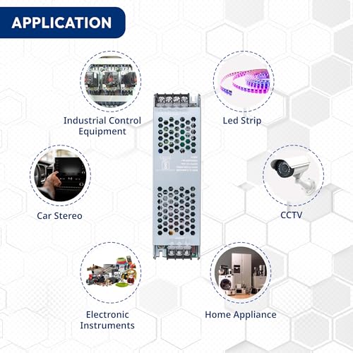 Image of Electronic Spices 12V 16.6A SMPS LED Power Supply 200W AC to DC Converter for CCTV DIY Projects, Decorative Lighting & High Current LED Driver Transformer