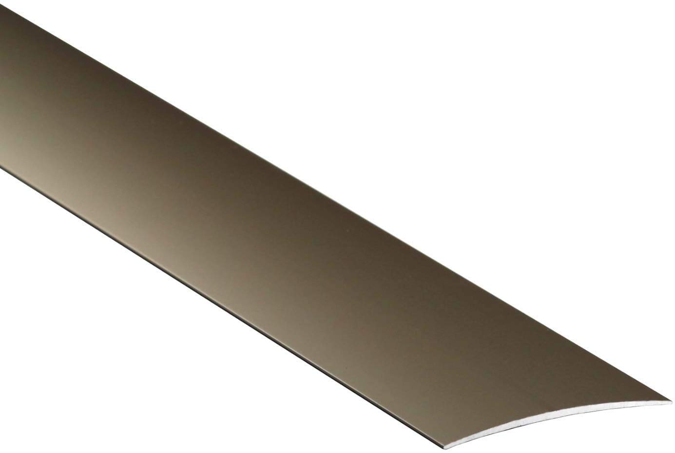 2M Self Adhesive Aluminium Threshold Strip 80mm Wide Door Floor Trim Transition LPOSK TMW Profiles (Champagne)