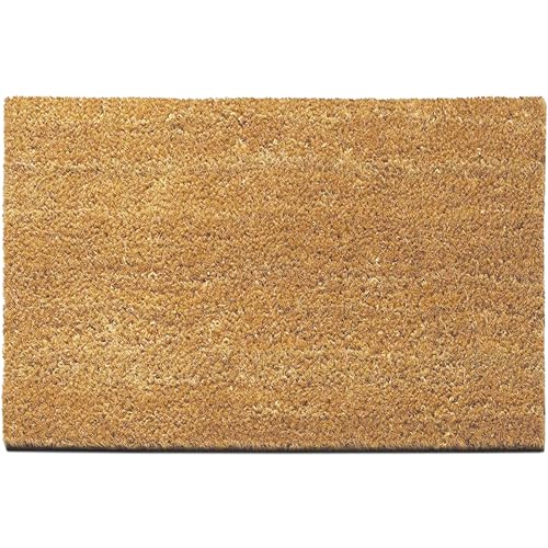 Comart - Zerbino Natural in Cocco - 40x60 cm - Zerbino per Ingresso Esterno e Interno - Fondo in PVC Antiscivolo - Tappeto Fuori Porta - Asciugapassi Facile da Pulire e Resistente - Rettangolare