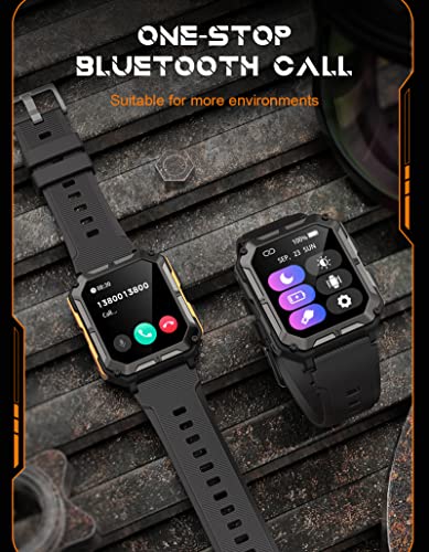 Smart Watch for Android Phones iOS compatible with Blood Pressure Monitor Blood Oxygen sensor hr Bluetooth Call 1.83HD display Step Counter Sleep Monitor SNS/SMS Message Reminder Waterproof Watch - Image 2