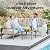 VONZOY 6 Pieces Patio Furniture Set, Wood-Look Metal Outdoor Sectional Furniture Conversation Set, L Shape Patio Couch with Side Table, 6.5" Thick Olefin Cushions for Garden, Backyard, Deck(Beige)