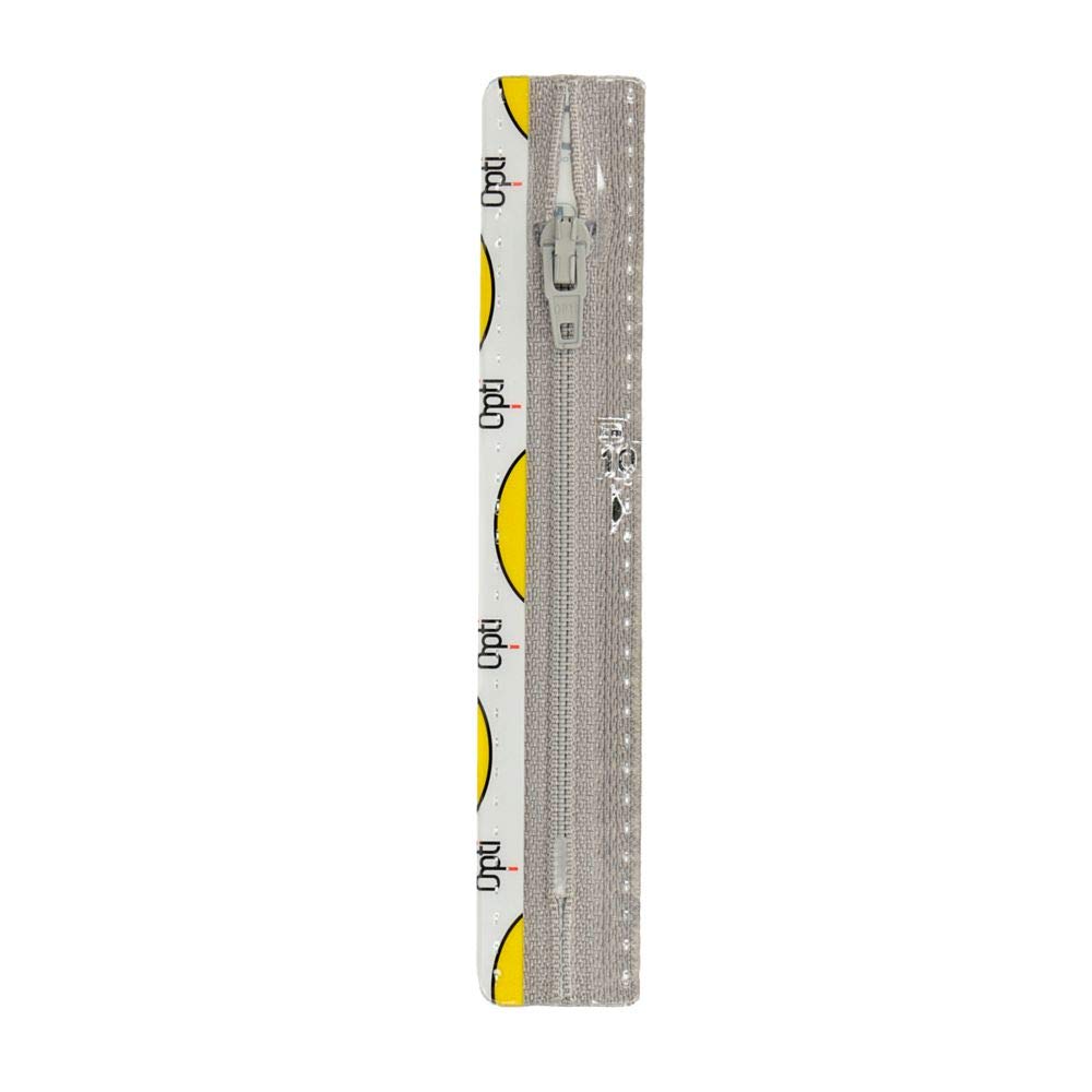 Opti S40-20-00004 Zip, 100% Polyester, 00004 Grey, 20 cm