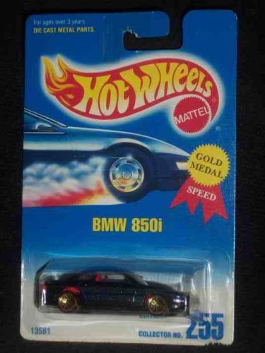 Hot Wheels Bmw 850i Metal Flake Dark Blue Lace/Gold Wheels Collectible Collector Car No. 255