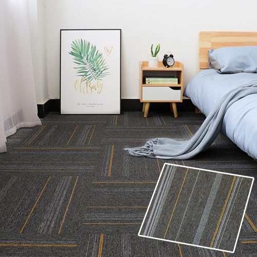 タイルカーペット 業務用 業務用フロアマット 事務所カーペット 原状回復 床保護マット 大判 50×50cm PVCフロアタイル 滑り止め カット可能 断熱効果 防音 保温 洗える 耐摩耗 制電 ずれない 原状回復 床暖房対応 簡単な取り付け 賃貸 家庭