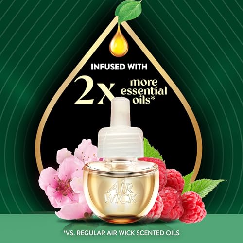 Air Wick Plug-In Scented Oil Refills, Cherry Blossom & Raspberry, Air Fresheners, Essential Oils, 0.67 Fl Oz (Pack of 20) - image 4