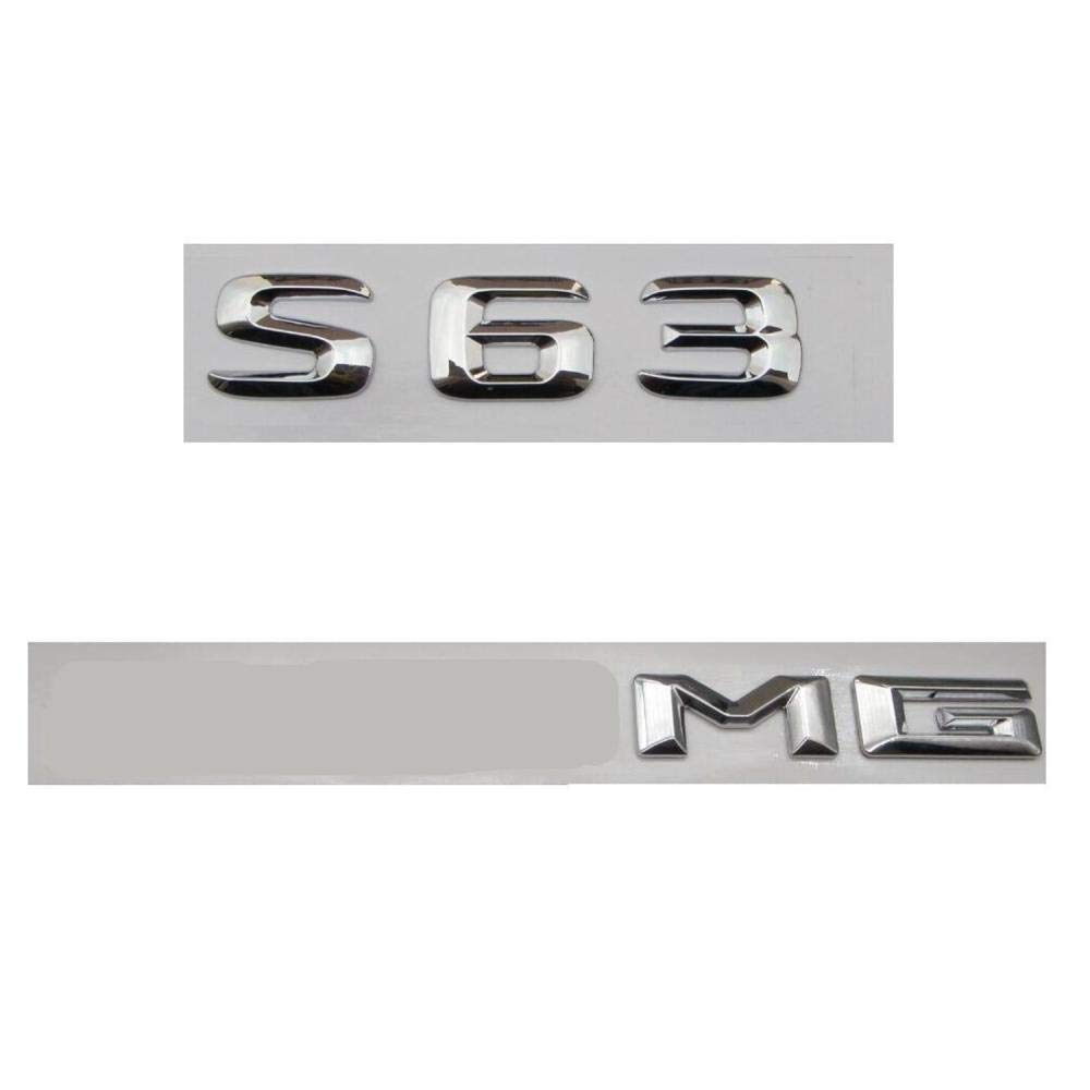 for Mercedes W221 W222 S63 AMG, Chrome Letters Trunk Badge Emblems Badges