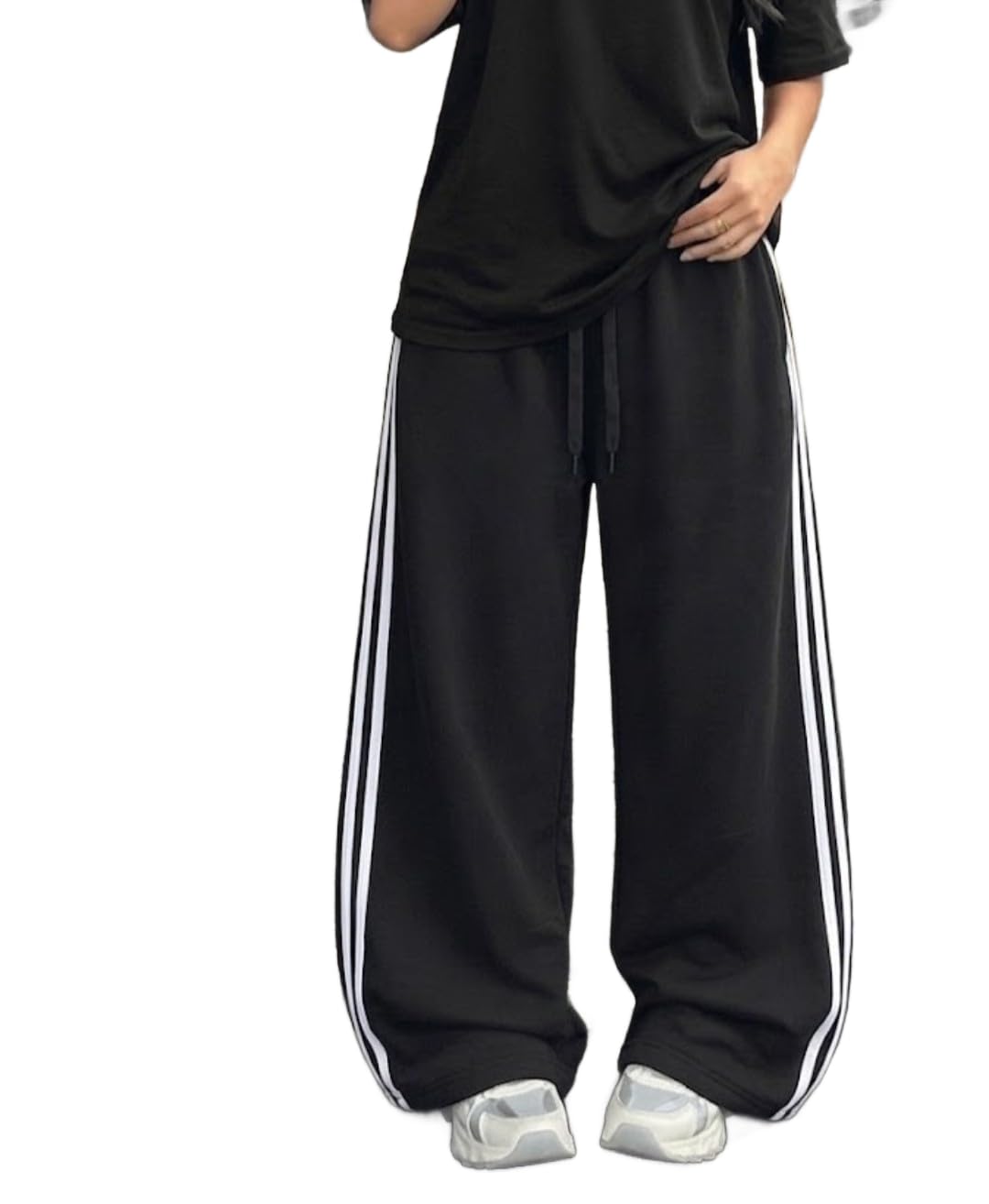 dockstreet Track Pant for Women || Baggy Fit || Track Pants || Full Elastic Jogger Track Pant ||-picture-54
