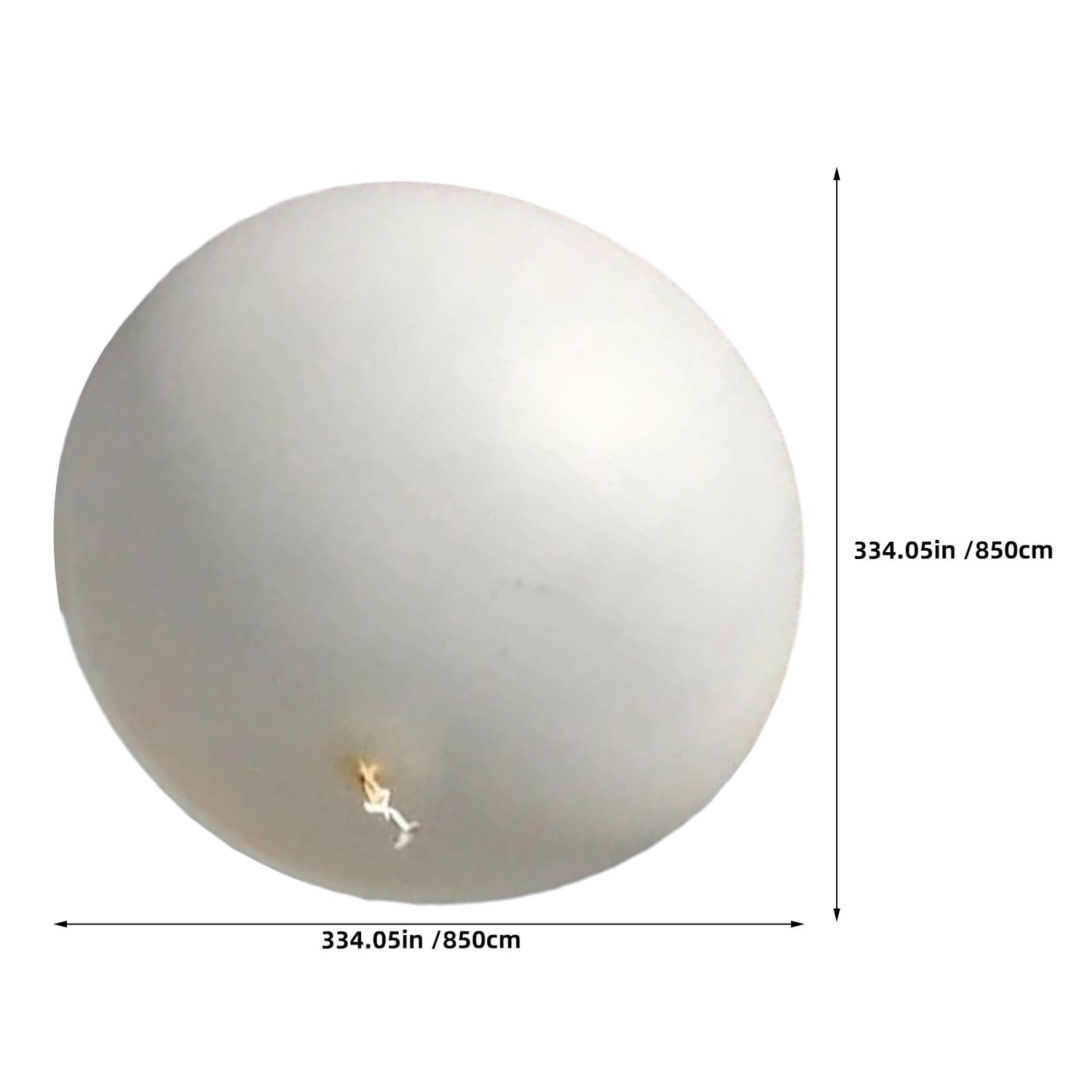 Palloncino Professionale per Osservazione Meteorologica 1000g Bianco