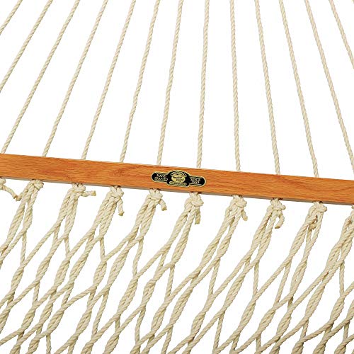 Original Pawleys Island 13DCOT Large Oatmeal DURACORD Rope Hammock with Free Extension Chains & Tree Hooks, Handcrafted in The USA, Accommodates 2 People, 450 LB Weight Capacity, 13 ft. x 55 in. - Image 3