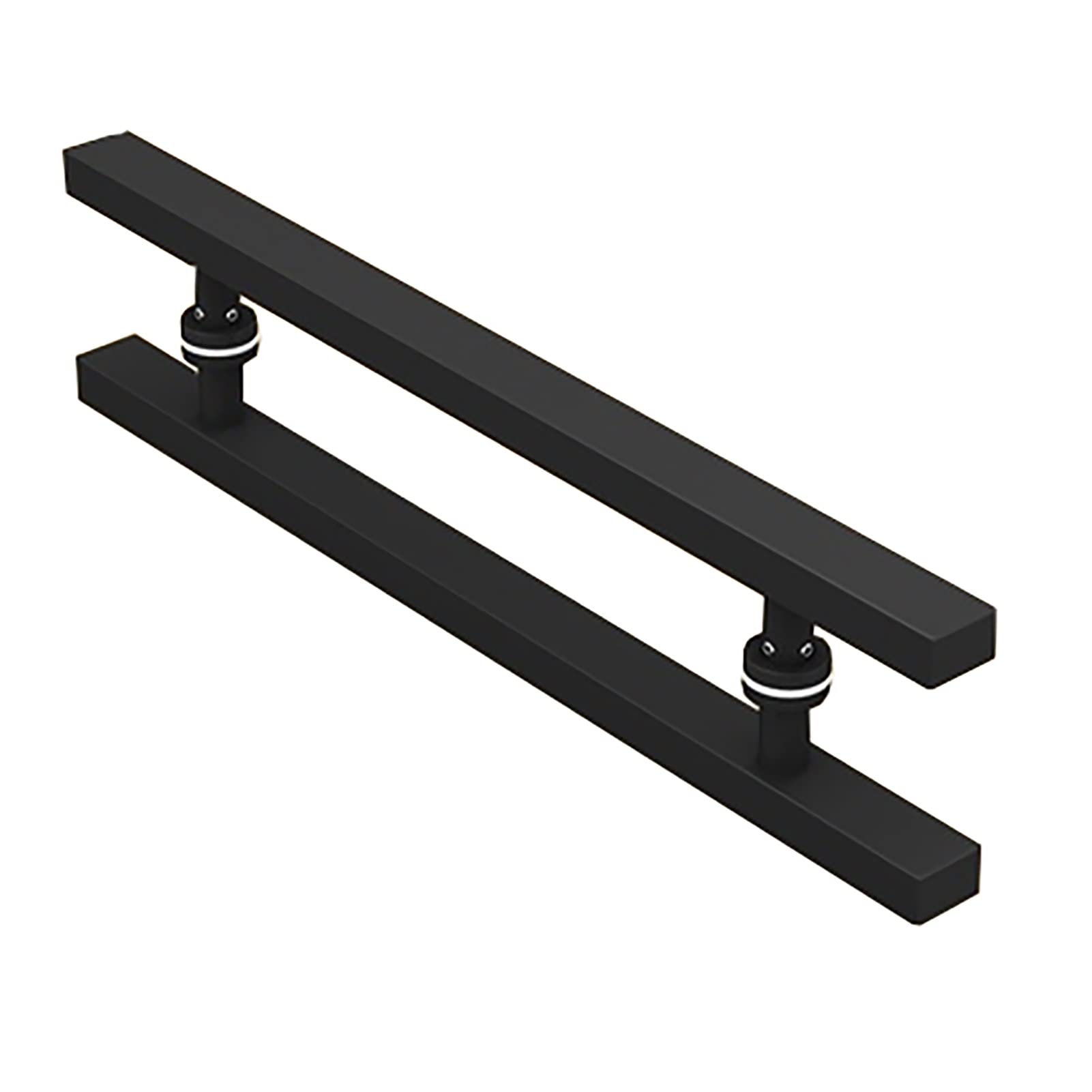 GYRAZXS Modern Square Tube Door Handle Black Push Pull Entry Handle H SLE Design for Barn Doors Multicolor Options 31.4in & 19.6in Lengths