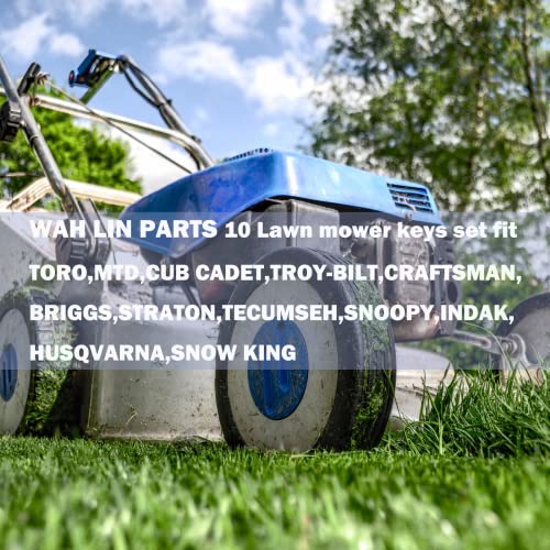 WAH LIN PARTS 10 Snow Blower Keys Lawn Mower Keys Fits Toro, MTD, Cub