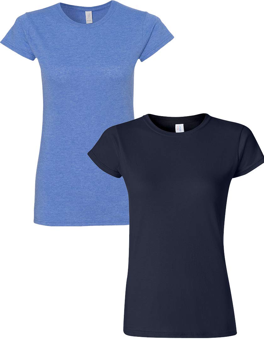 Gildan Camiseta de algodón Softstyle para mujer, estilo G64000l, 2 unidades - - XX-Large
