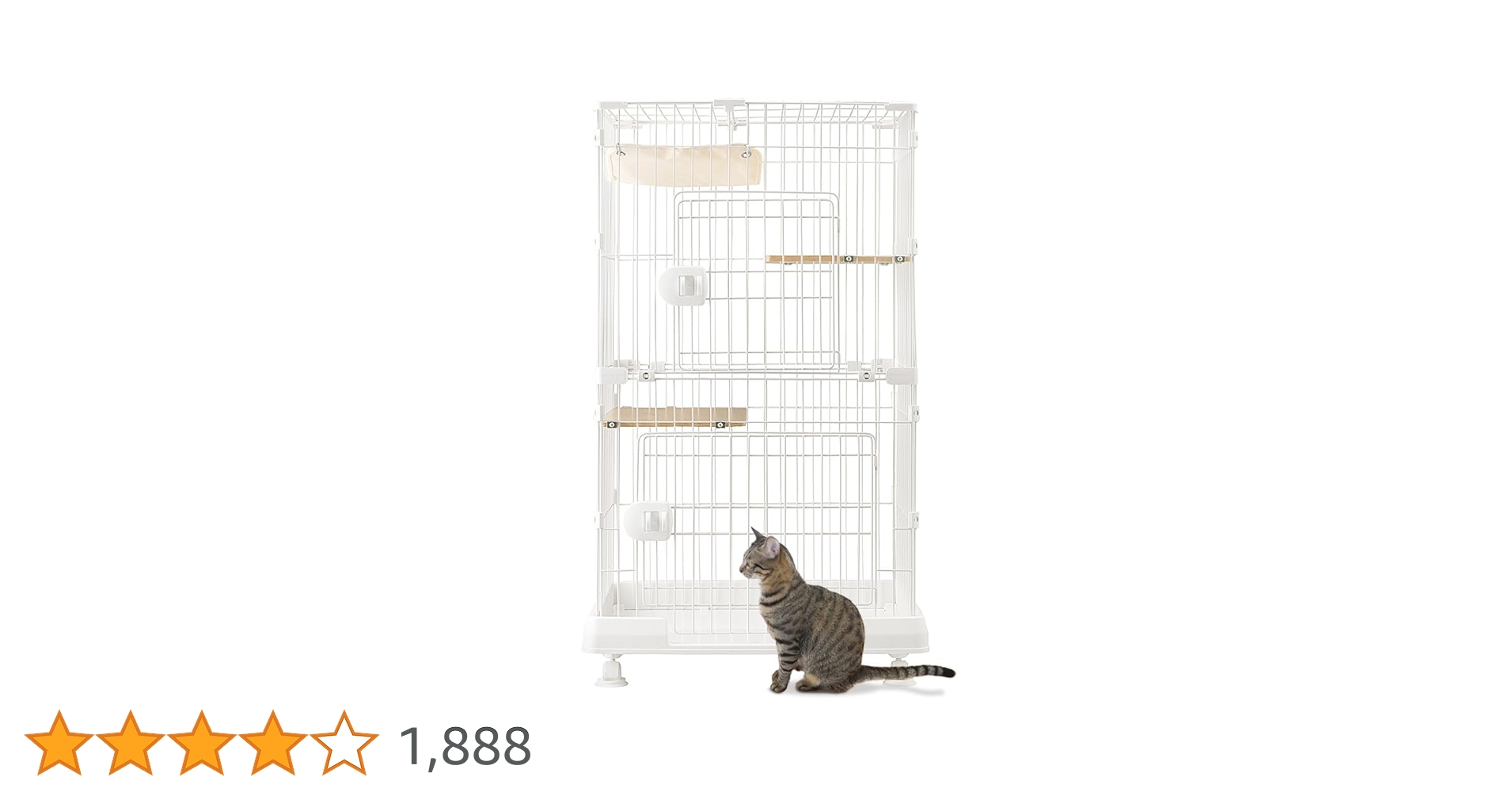 Amazon.co.jp: アイリスオーヤマ 猫 ケージ ミニタイプ 2段 ハンモック