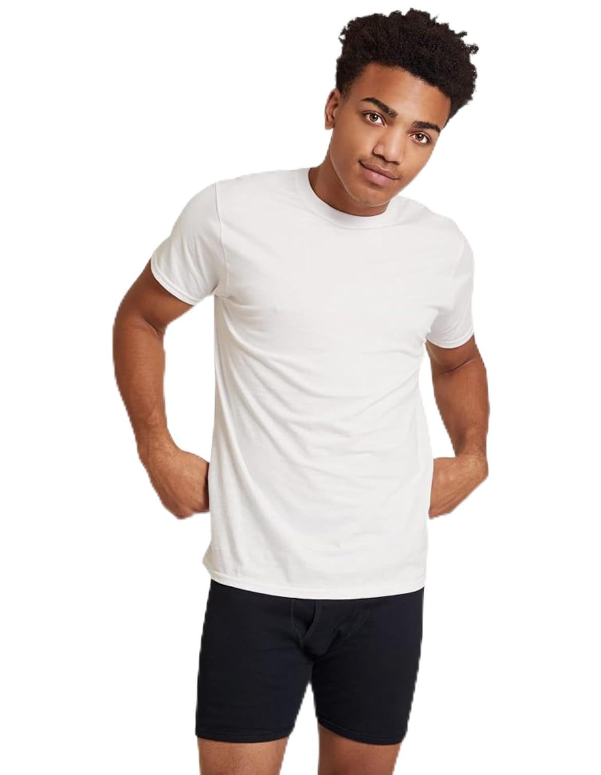 Super Soft Breathable Classic Mens 100 Cotton T-Shirt White Short Sleeve