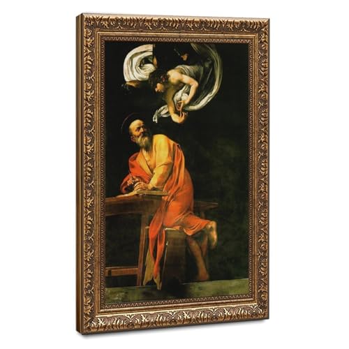 Toile The Inspiration of Saint Matthieu Caravaggio tableau haut de gamme