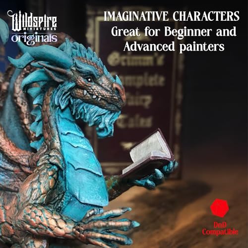image for Wildspire Fantasy Monsters & Bookish Dragon for DND Miniatures Unpaint