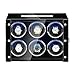 Hölzern Automatischer Uhrenbeweger für 6 Uhren LCD Touchscreen Leiser Motor Fernsteuerung Einstellbare Uhrenkissen Extrem Leiser Motor (Color : Black)
