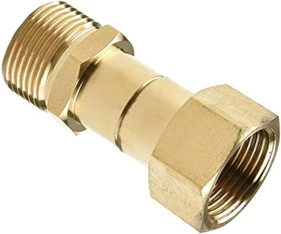 Helves M22 14mm Threads High Pressure Washer Swivel Joint Adapter Hose Nozzle
