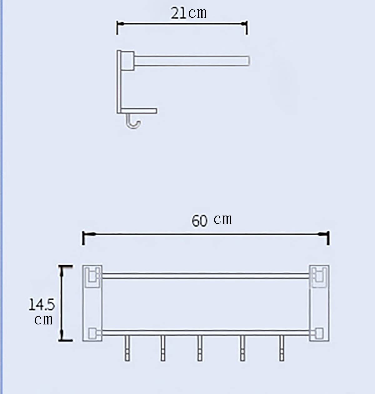 Amazon.co.jp: ダブルタオルバーホテルタオルラックタオル棚
