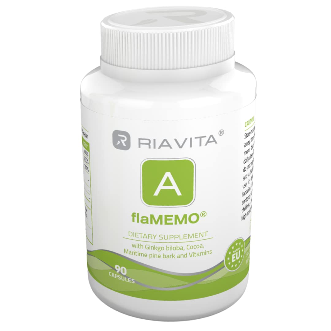 FlaMentis | Brain Health Supplement | Mental Clarity | Cognitive, Focus, and Memory Enhancement | Ginkgo biloba | Pine bark and Cacao | 90 Capsules