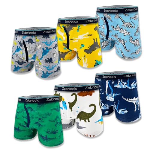boys underwear, 100% cotton, toddler boxer briefs, Flex waistband, 2-20T(6PCS random pattern)