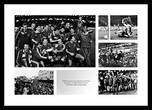 Framed Aberdeen FC 1983 European Cup Winners Cup Final Photo Memorabilia