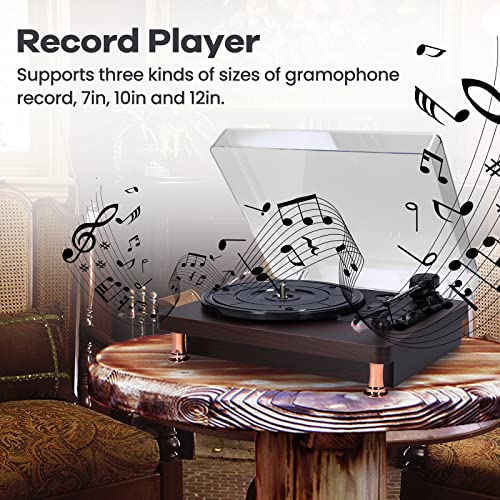 AORGRE Tourne-Disque Bluetooth, Haut-parleurs Stéréo Intégrés avec Platine Vinyle À 3 Vitesses, Sortie Numérique USB… - Les Beatles, Paul McCartney, John Lennon, RIngo Starr, George Harrison AORGRE Tourne-Disque Bluetooth, Haut-parleurs Stéréo Intégrés avec Platine Vinyle À 3 Vitesses, Sortie Numérique USB… – Image 4