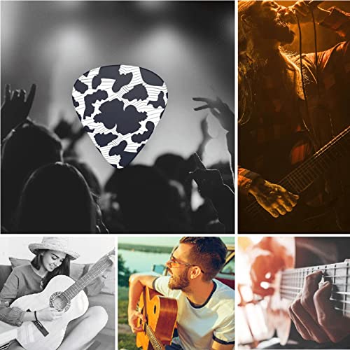 Lot de 12 médiators pour guitare électrique basse acoustique Motif vache noire - Les Beatles, Paul McCartney, John Lennon, RIngo Starr, George Harrison Lot de 12 médiators pour guitare électrique basse acoustique Motif vache noire – Image 8
