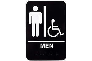 Hillman Mens Restroom Sign with Braille