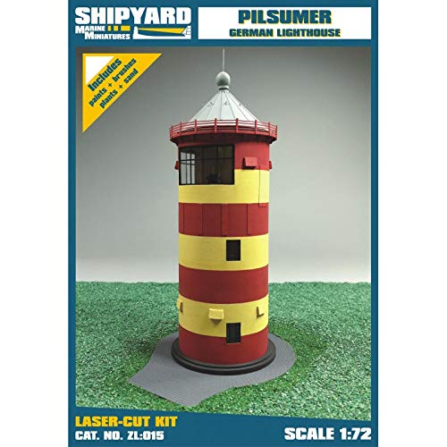 Leuchtturm Pilsumer Maßstab 1:72 L 101 mm B 120 mm H 212 mm Gefäß