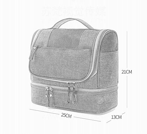 Miniatura 2 de Neceser Bolsa de cosméticos multifunción Bolsa de maquillaje portátil Bolsa de maquillaje impermeable Bolsa organizadora colgante de viaje (gris)