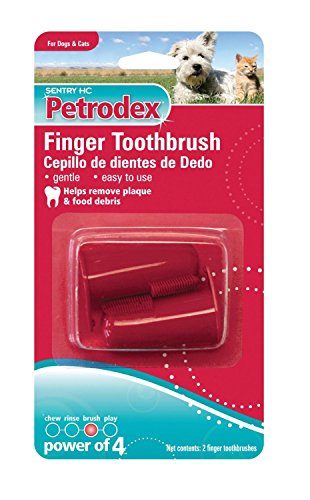 Petrodex Finger Toothbrush Dog and Cat, 2ct
