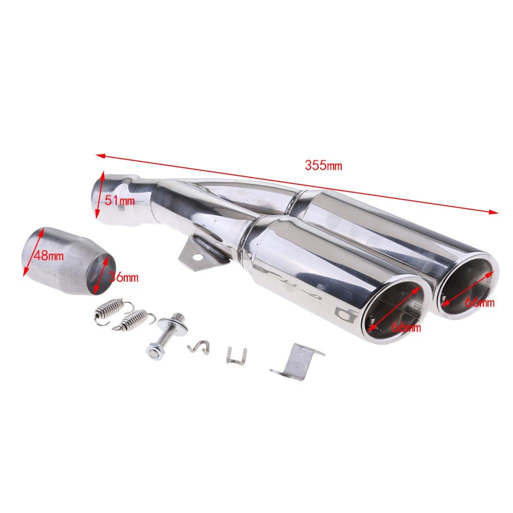 Tubo de Universal Plateado para Motocicleta