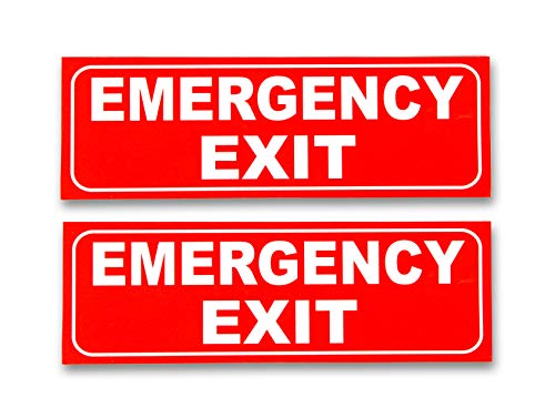 2014-2016 Star Trans School Buses Emergency Exit Window Labels Incorrect 8 eSplanade Emergency Exit Sign Sticker Decal - Easy to Mount Weather Resistant Long Lasting Ink Size (9' x 3')