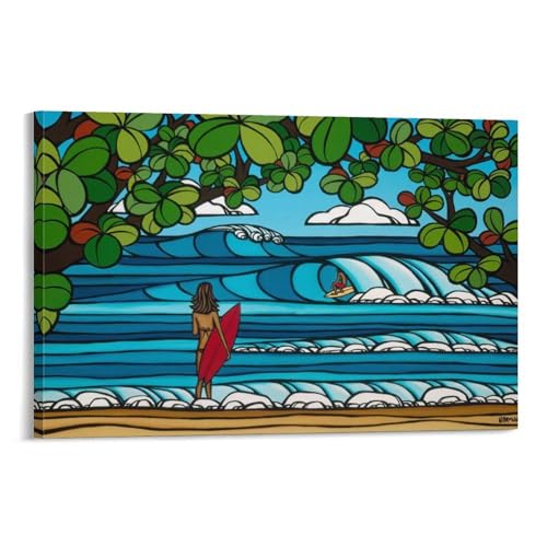 �w�U�[�u���E�����p�C�ł̃T�[�t�B�� �k�� �n���C�̕��i �|�X�^�[ ��� �L�����o�X �E�H�[�� �摜 �|�p �Ǐ��� �ǂ̊G �� �\�t�@�̔w�i12x18inch(30x45cm)