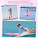 OWROMI Kids Stand Up Paddle Board with Inflatable SUP Accessories, Non-Slip Comfort Deck Inflatable Paddle Board for Kid, Durable, Lightweight Fin for Youth & Kids (Pink/Green, 7'10