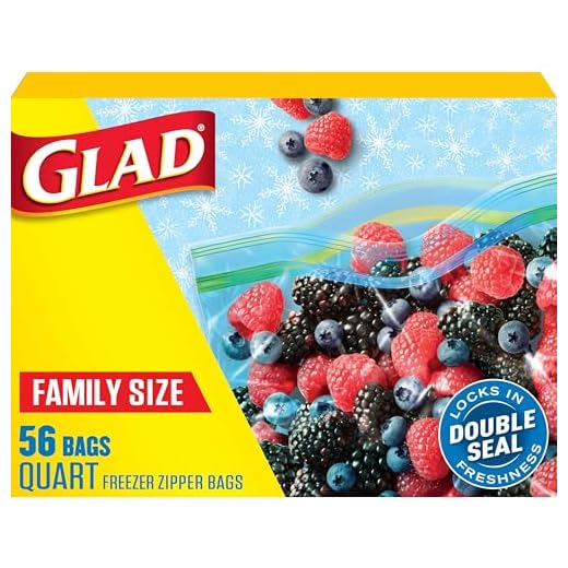 Glad Zipper Quart Freezer Storage Bags