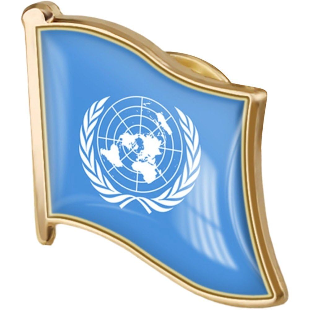 United Nations Brooch Metal Alloy Souvenir Pin Shirt Hat Backpack Jewelry Accessories Decoration Party Badge International Travel Pin