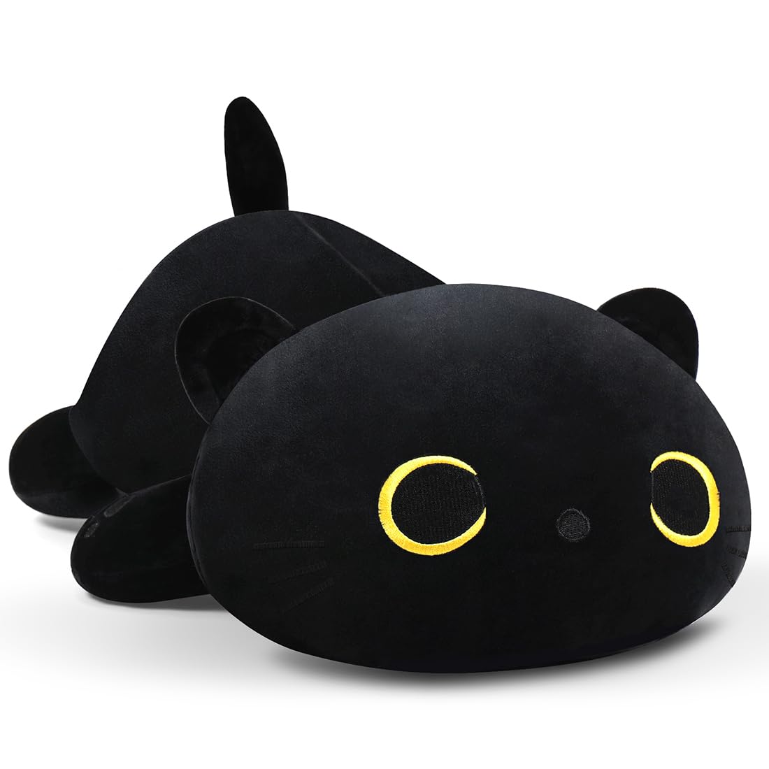 SNOWOLF Bonita almohada de peluche de gato para abrazar, juguetes de animales de peluche, juguete de peluche Kawaii, almohada de dibujos animados súper suave para niñas y niños, regalo de cumpleaños